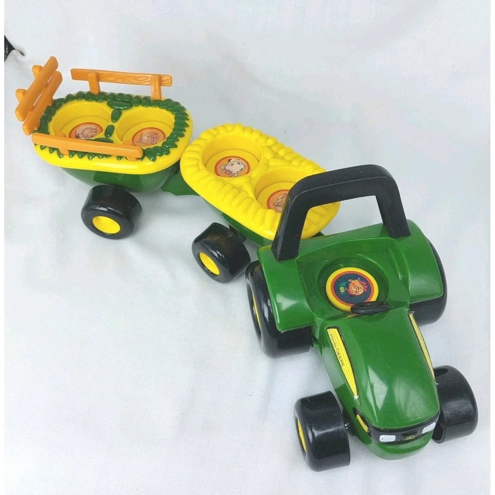 JOHN DEERE Tractor wMusic Sound Tractor Rig ONLY Little People FisherPrice Works